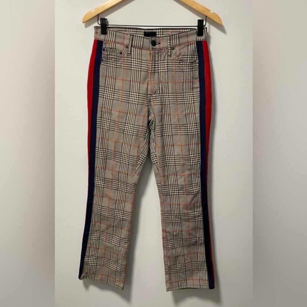 Mother The Insider High Rise Plaid Ankle Jeans Size 26 - Picture 5 of 14